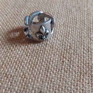 Silver FleurDe Lis Chunky Chain Ring